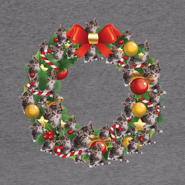 Kittens Multiface Christmas Wreath by Rebus28